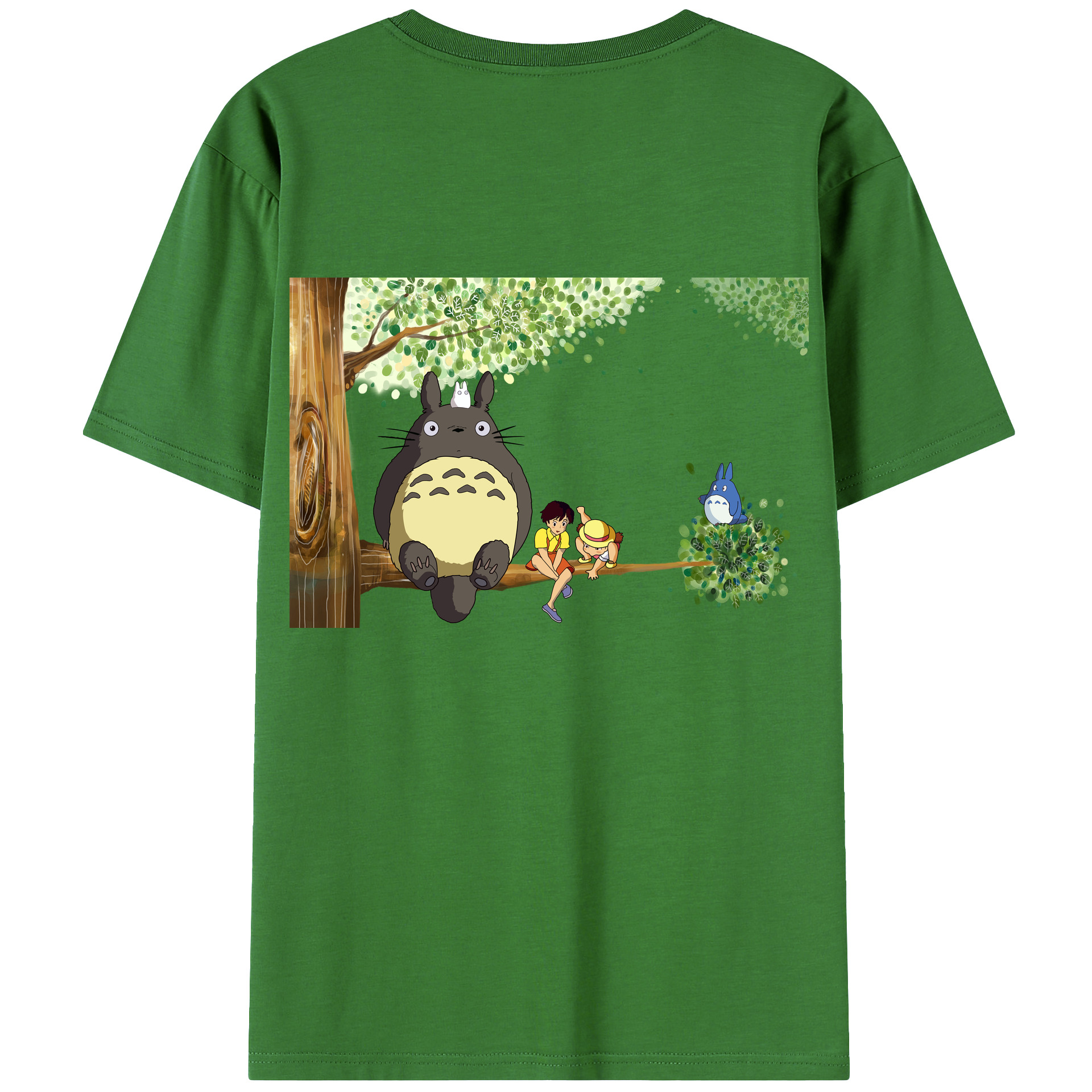 （画像用） となりのトトロ 草壁メイ 草壁サツキ My Neighbor Totoro Satsuki Kusakabe Mei Kusakabe レディース半袖Tシャツ(バックプリント)